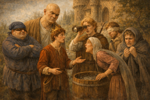 Illustration from The Six Servants fairy tale by the Brothers Grimm